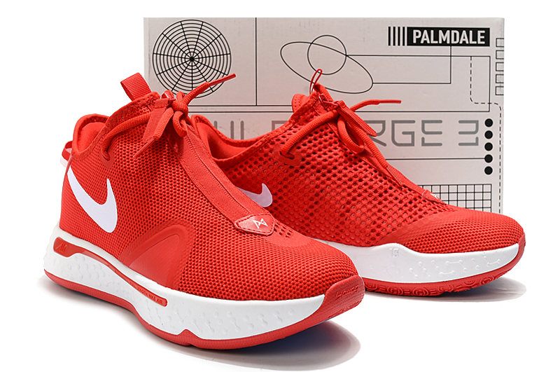 Nike Paul George IV Red White Shoes - Click Image to Close